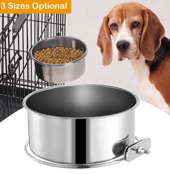 Tainless Steel Dog Bowl Pets Hanging Food Bowl Detachable Pet - Paw & Planet