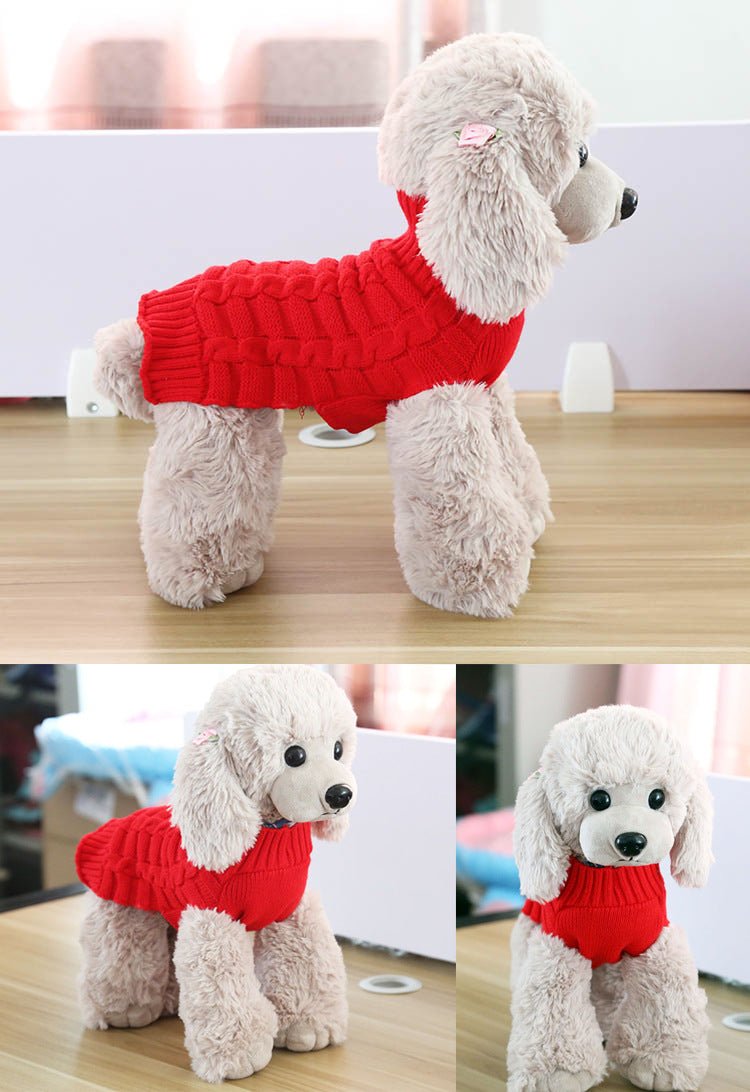 Cashmere Twisted Rope Pet Sweater - Paw & Planet