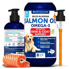 Salmon Oil For Dogs 3 For Dogs 8 FL OZ Wild Alaskan Salmon Fish Oil - Paw & Planet