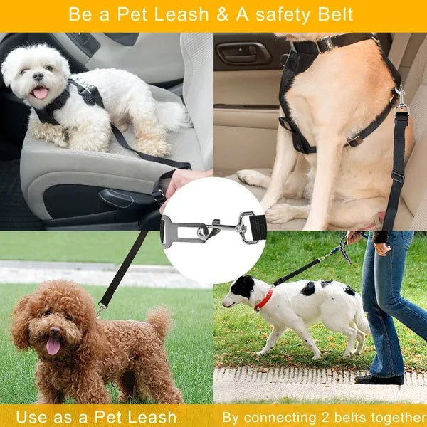 2Pcs Pet Dog Seat Belt Leash - Paw & Planet