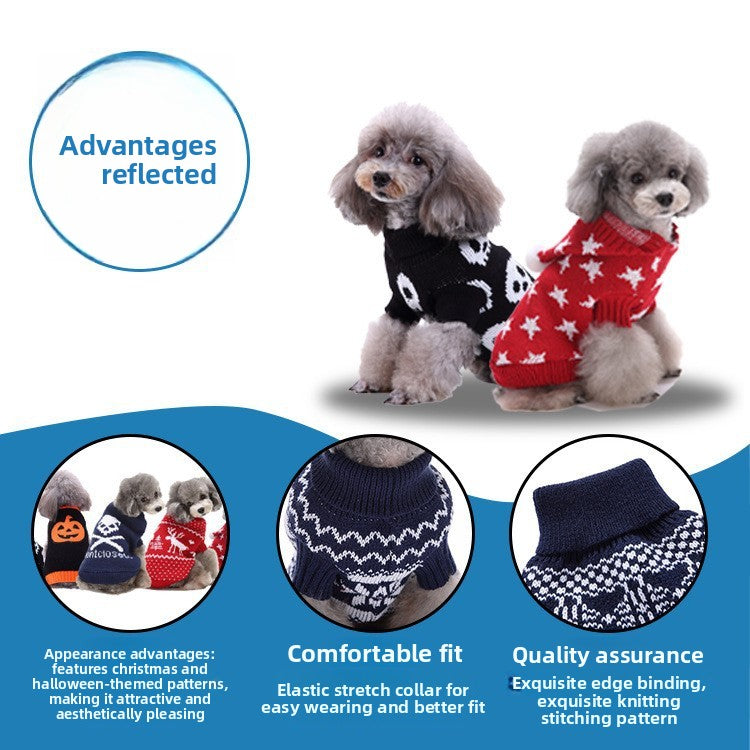 Knitted Pet Sweater for Dogs and Cats