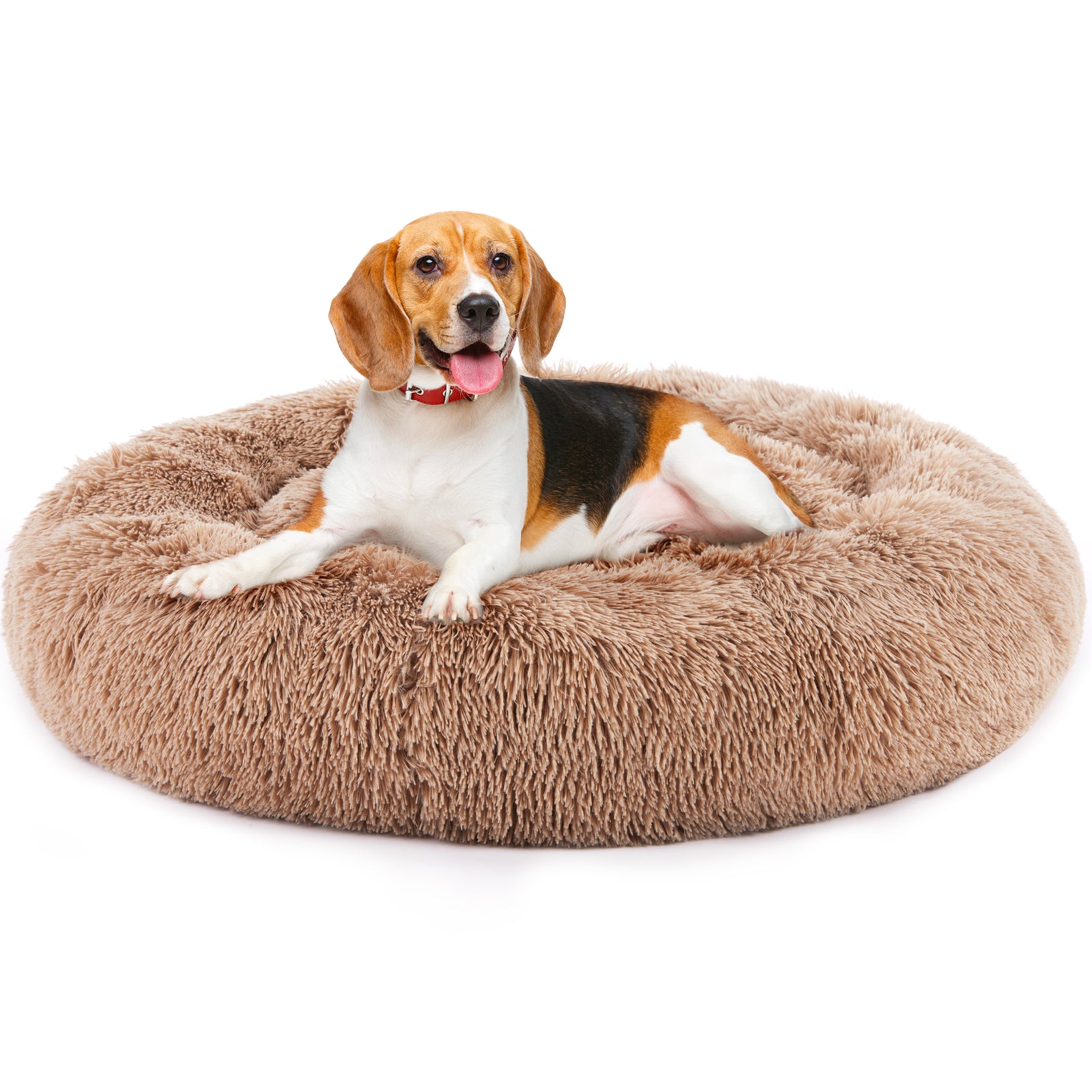 24 Inch Round Fluffy Plush Bed - Paw & Planet