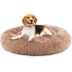 24 Inch Round Fluffy Plush Bed - Paw & Planet