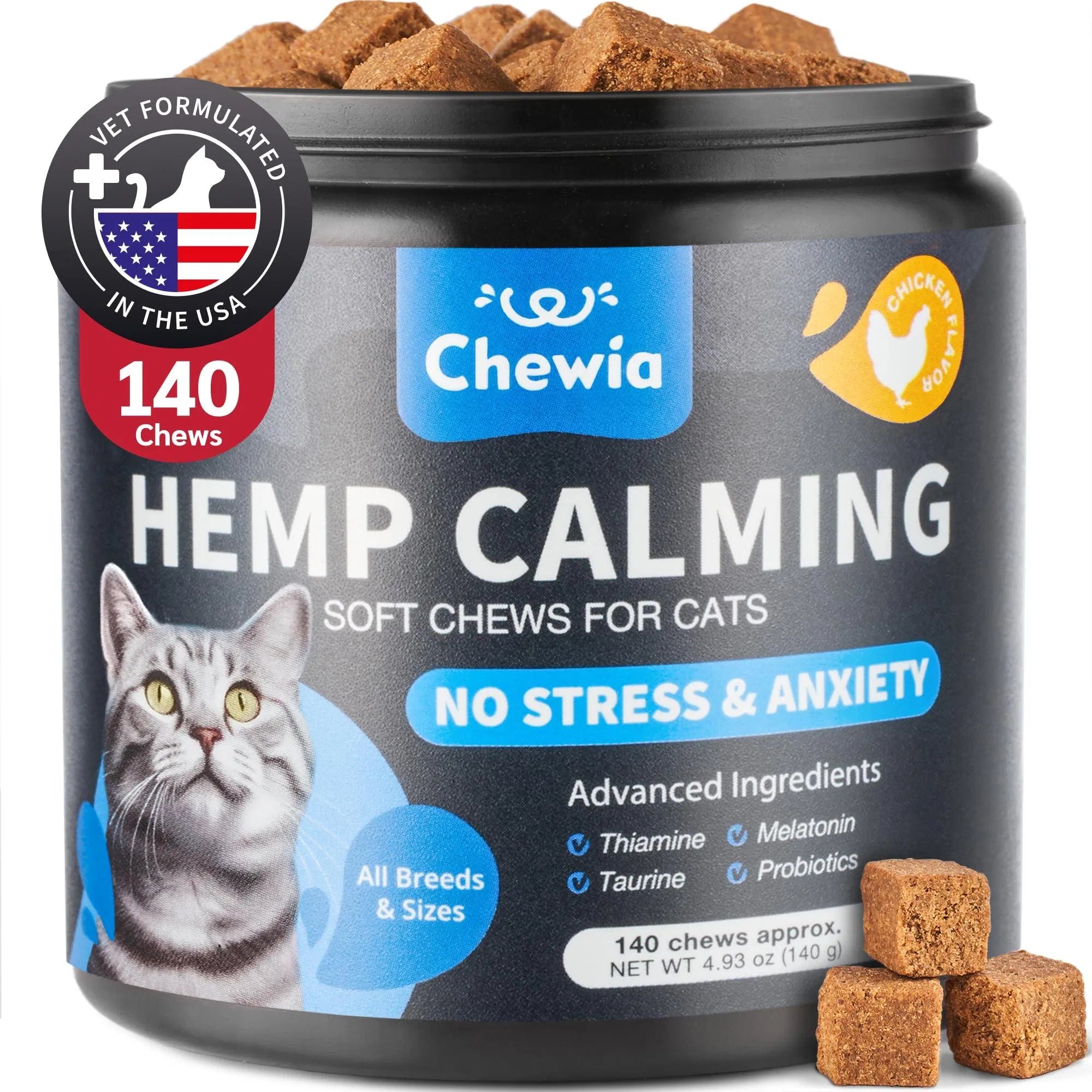 Cat Calming Treats Hemp Calming Care For Cats - Paw & Planet