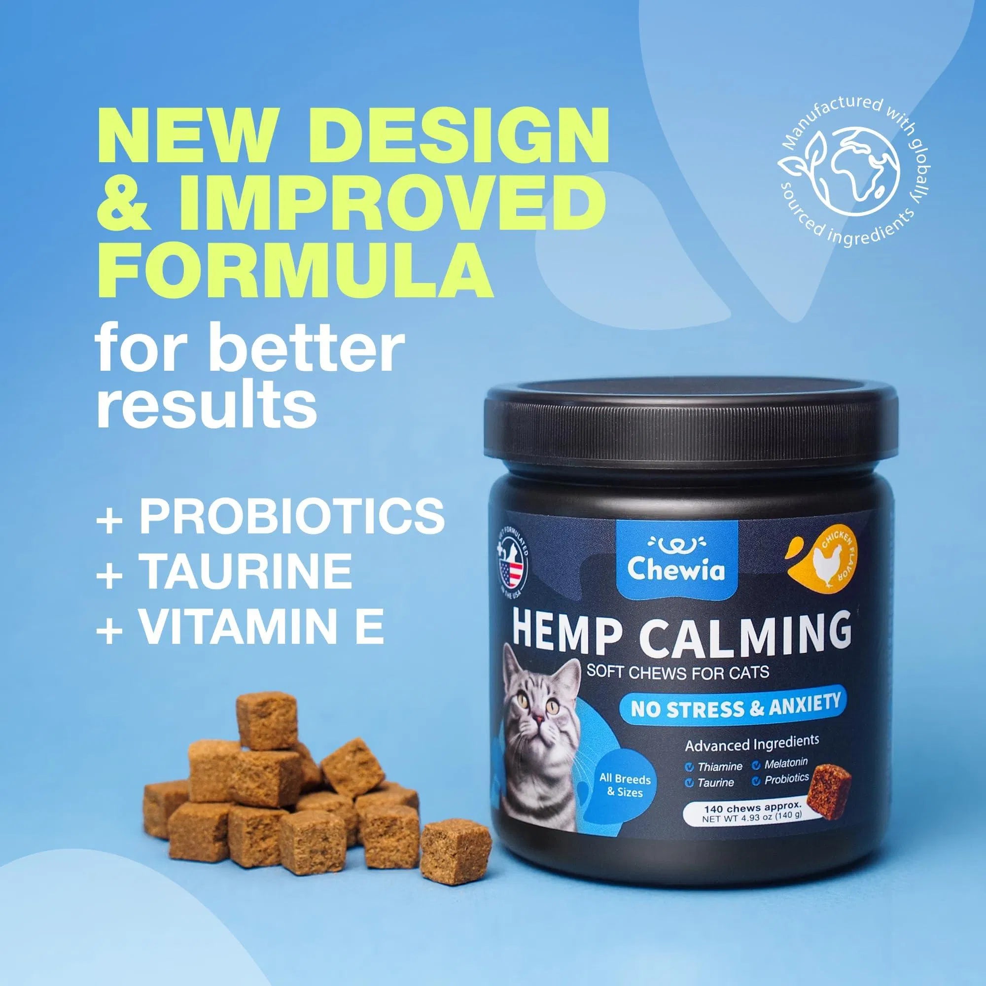 Cat Calming Treats Hemp Calming Care For Cats - Paw & Planet