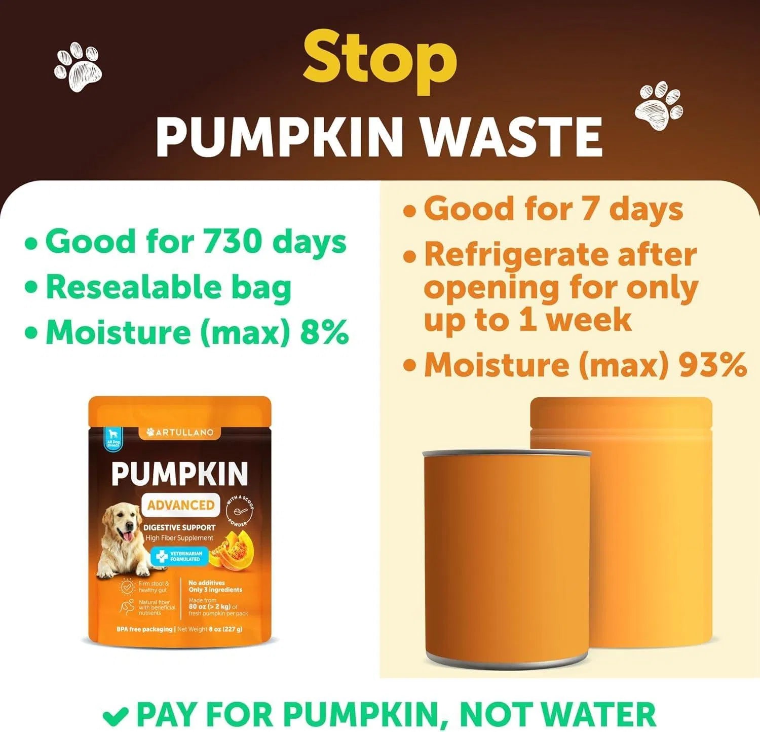 Pumpkin Powder For Dogs - Paw & Planet
