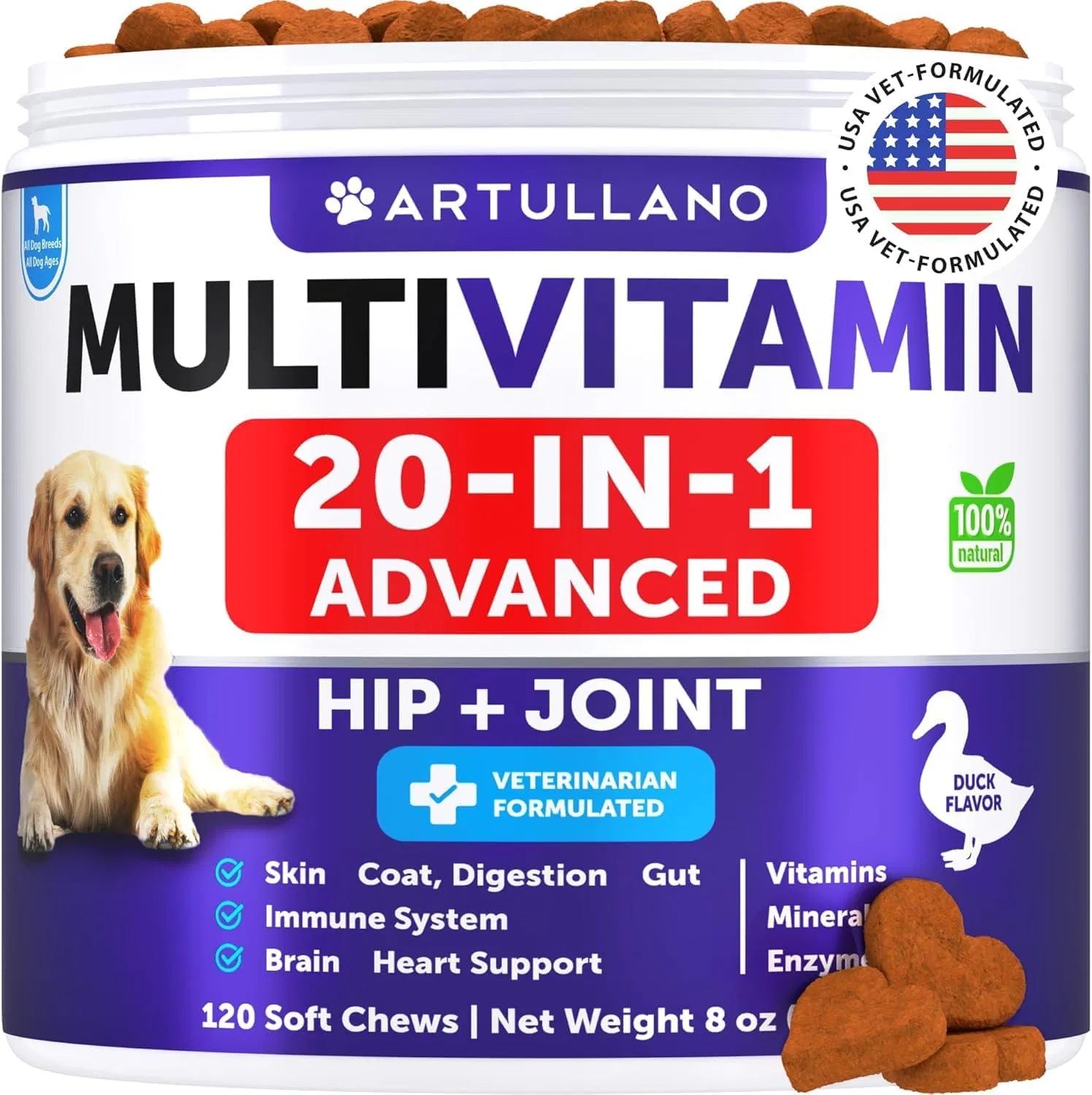 Dog Multivitamin Chewable With Glucosamine 20 In 1 - Paw & Planet