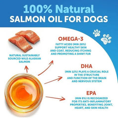 Salmon Oil For Dogs 3 For Dogs 8 FL OZ Wild Alaskan Salmon Fish Oil - Paw & Planet