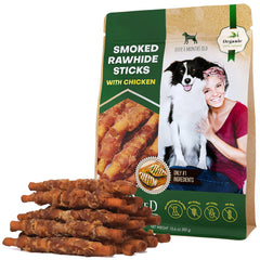 Dog Smoked Rawhide Sticks Wrapped Chicken - Paw & Planet