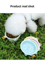 3-in-1 Pet Travel Collapsible Bowl Foldable Slow-Feeder With Strong Suction Cups  Portable Silicone Dog Bowl With Hook For Hanging On Collar/Backpack - Paw & Planet
